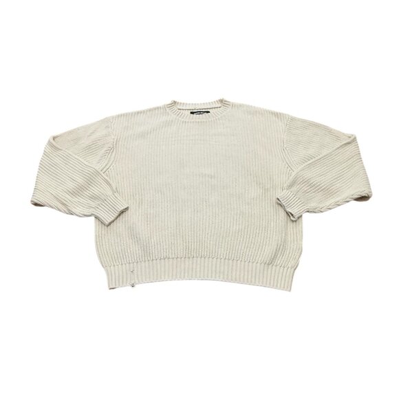 FA World Entertainment F*cking Awesome Knit Sweater Pale Yellow Large Deadstock